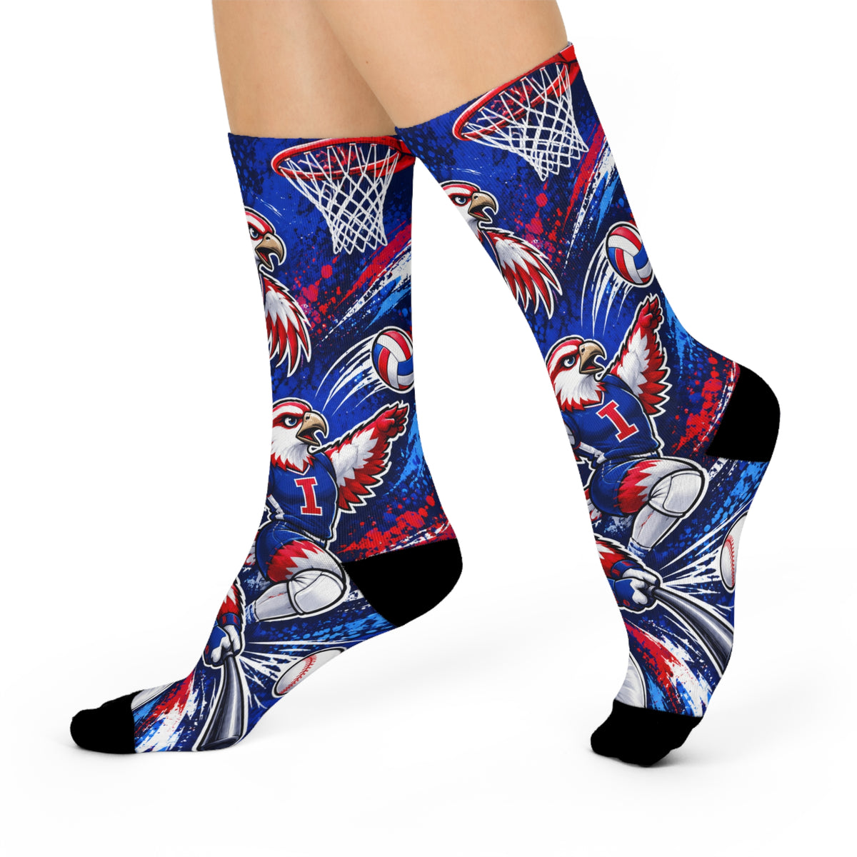 Ingomar Falcons Spirit Socks – Cushioned Crew Socks
