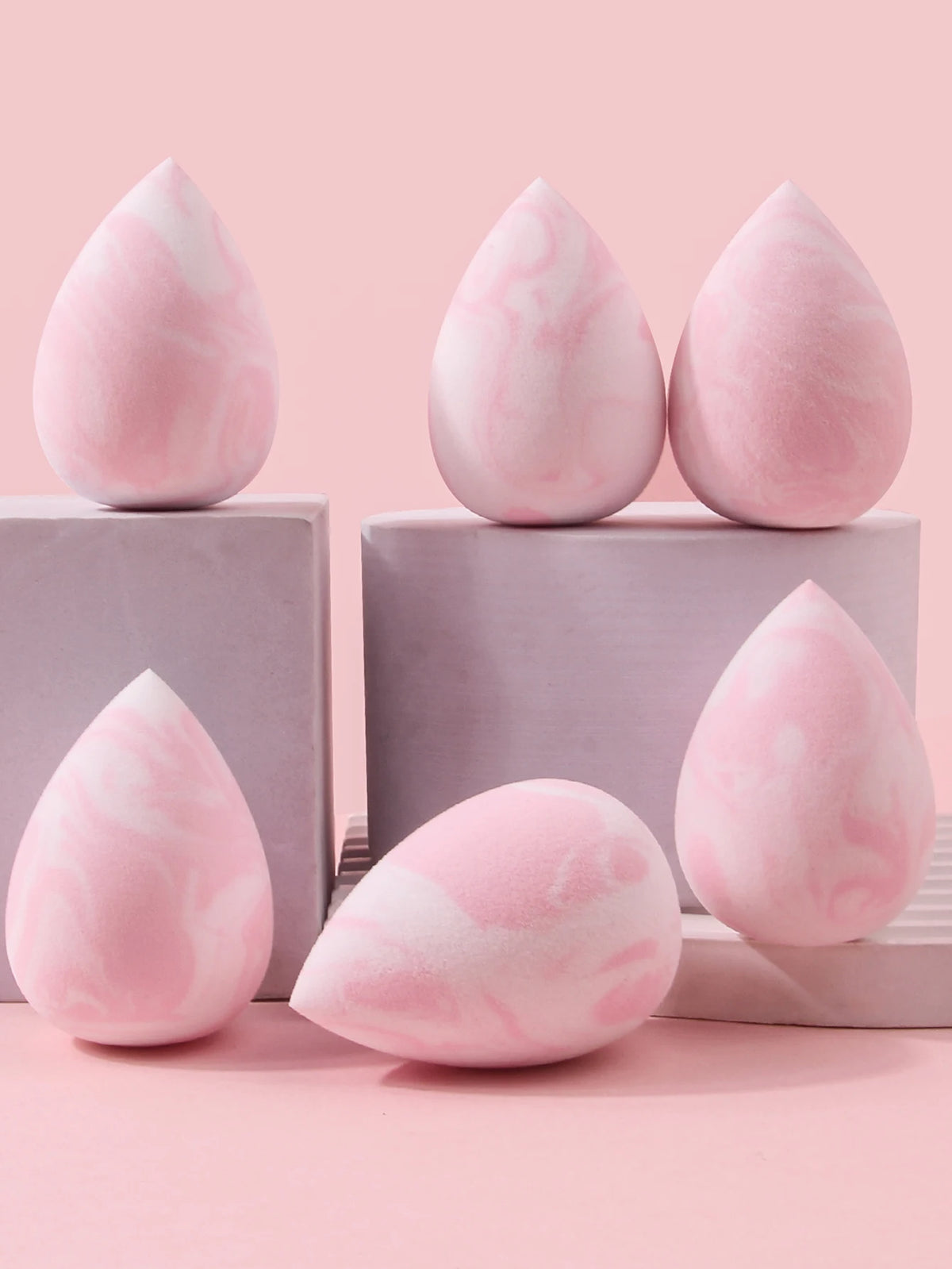 6-Piece Pink Makeup Sponge Set – Soft Beauty Blenders