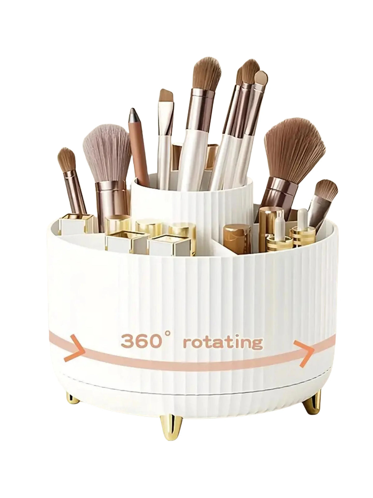 360° Rotating Makeup Organizer – Beauty & Brush Storage