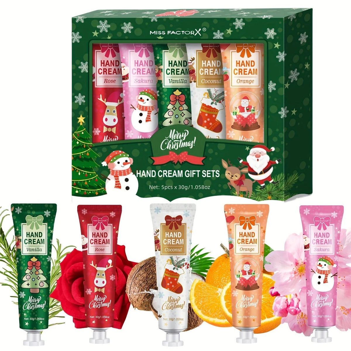 Christmas Hand Cream Gift Set – 5-Piece Holiday Collection