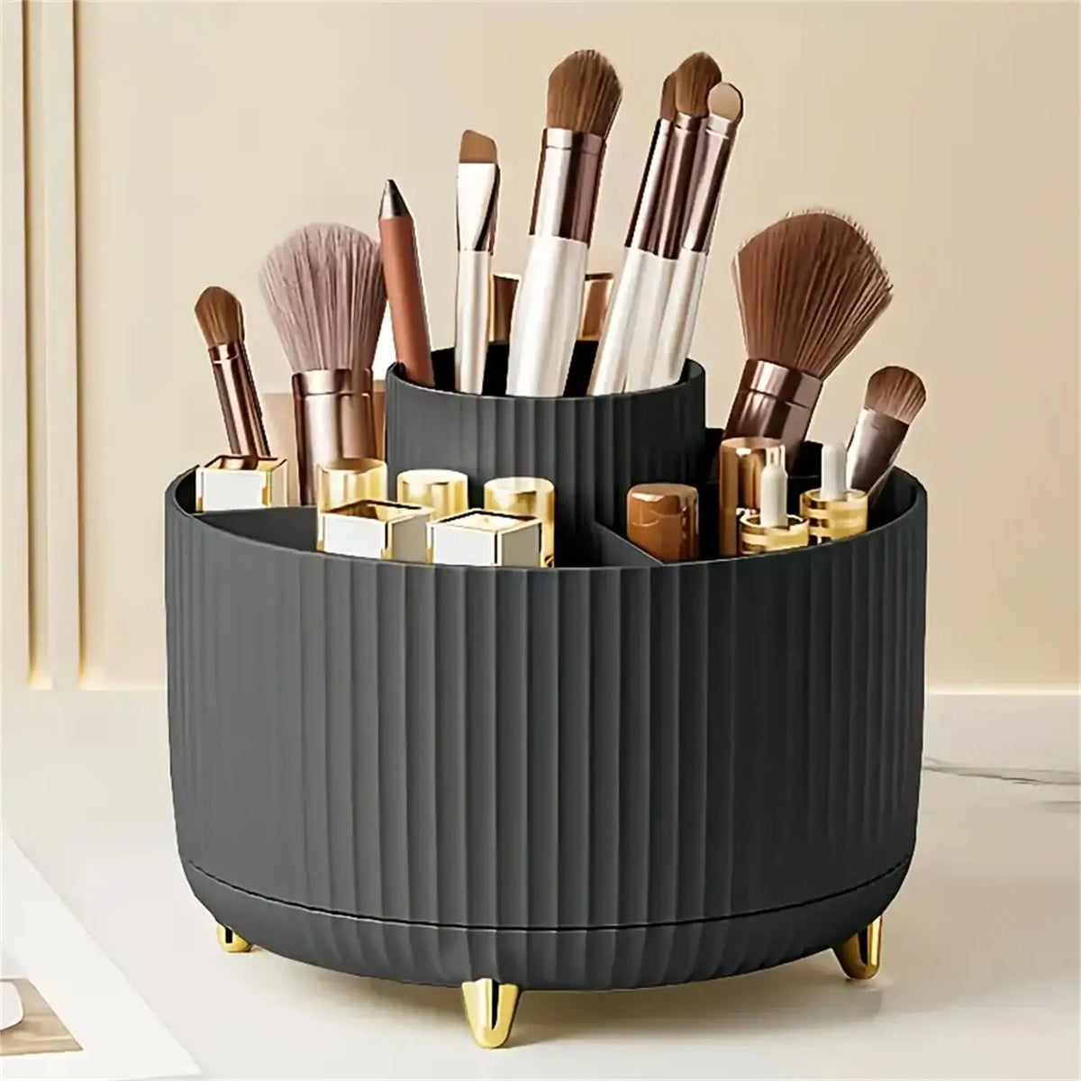 360° Rotating Makeup Organizer – Beauty & Brush Storage