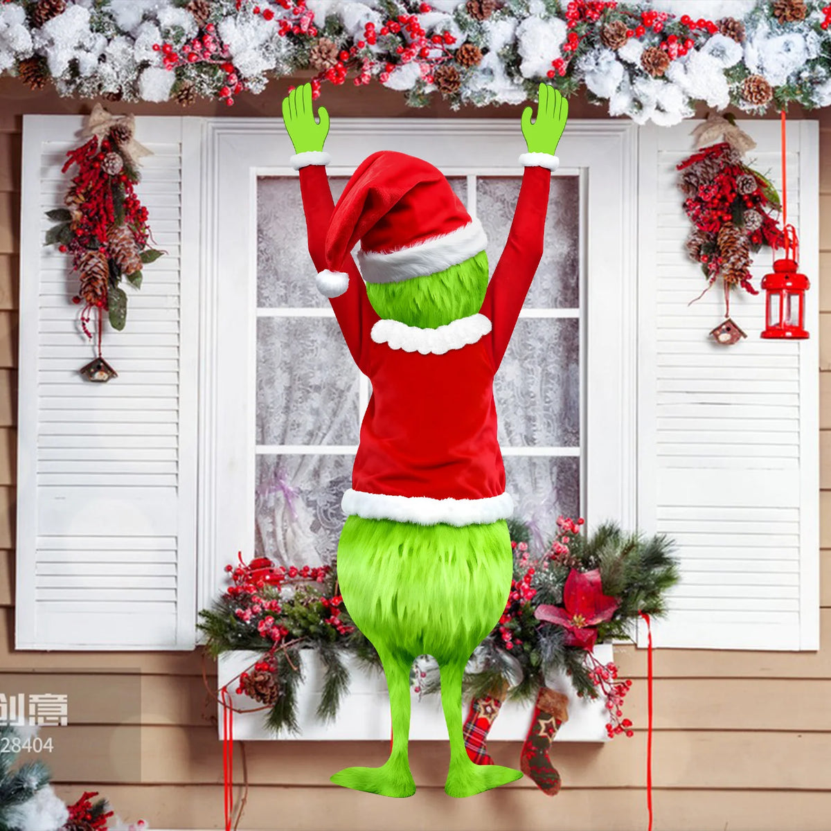 Christmas Mischief Window Hanging – Funny Holiday Decoration